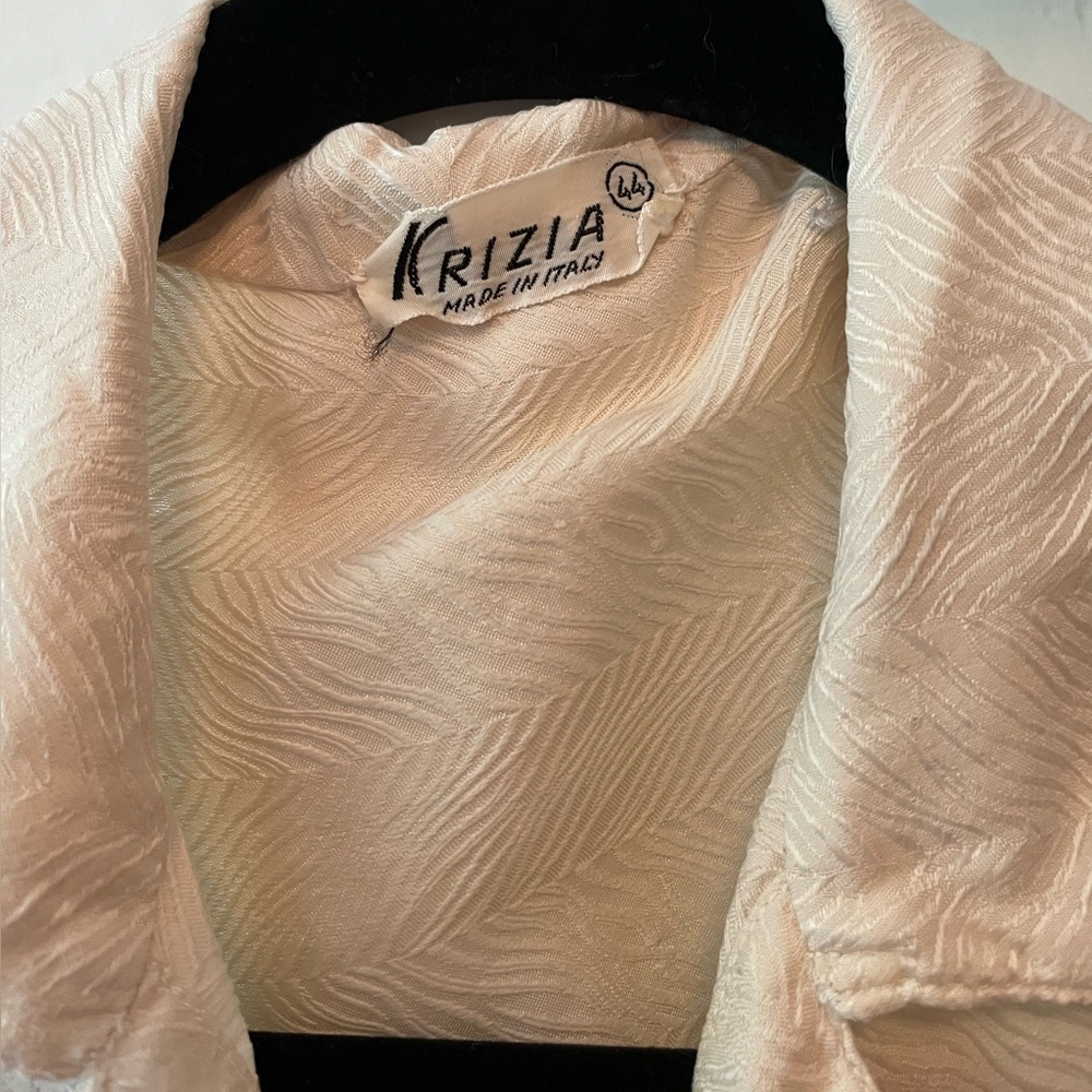 Ivory Patterned Button Down - image 8